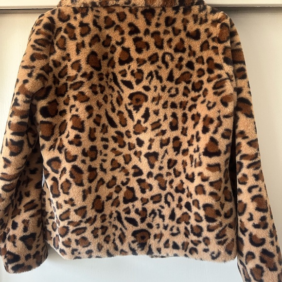 Elan leopard print fuzzy jacket size small - Picture 3 of 5